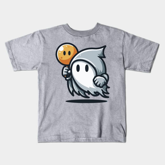 Little Mascot Ghost Kids T-Shirt by Green Dreads